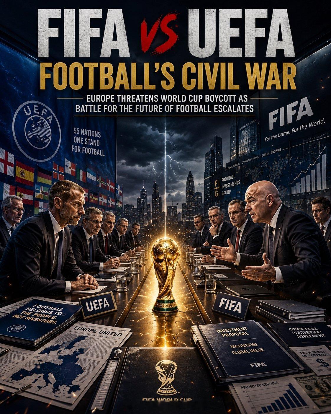 欧足联决定抵制世界杯FIFA提案遭多方反对国际足联计划成立一家名为为FIFA F