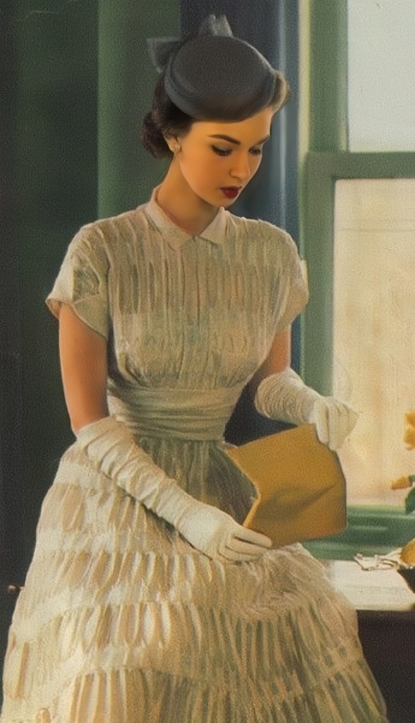 #范玮琪 我丈夫是个正直的人# 表示尊重她。（注：配图为vintage时尚老画报