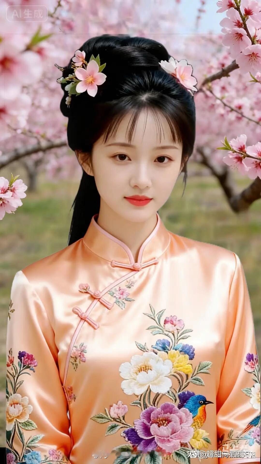 春日盛装，花海中的东方美人