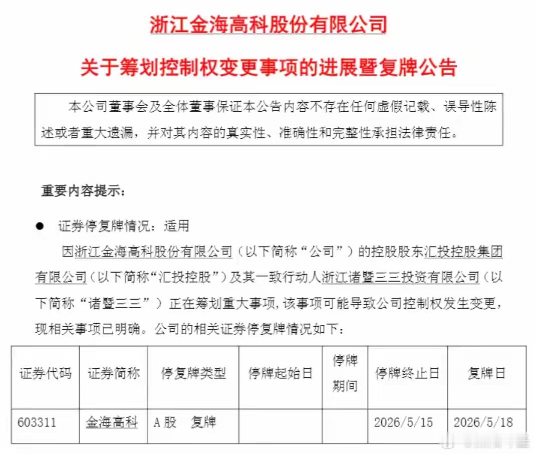 谁在提前知道？603311停牌前秒板且未公告！二代14亿元把公司卖了，明起复牌1