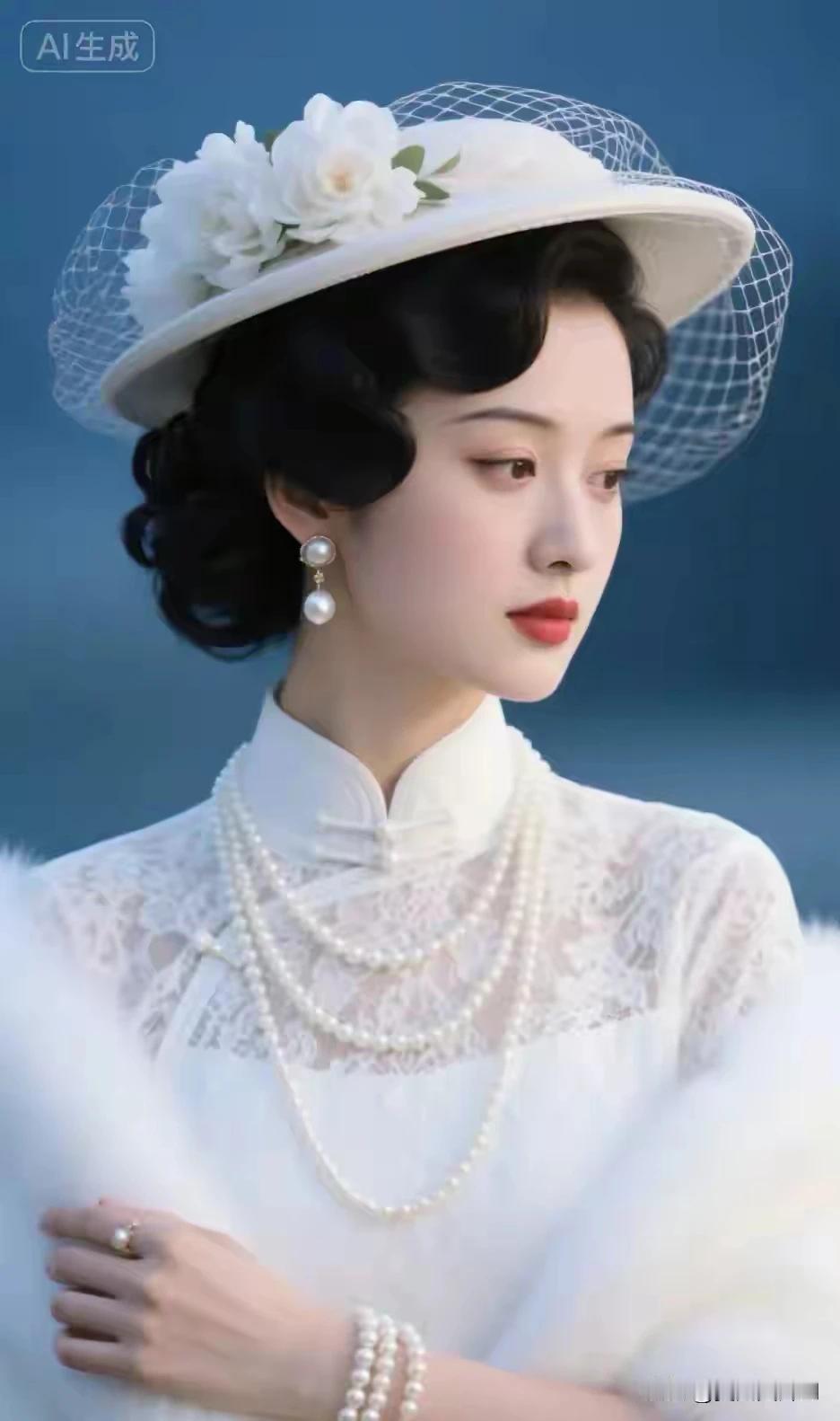 沉鱼落雁，闭月羞花
冰肌玉骨，明眸皓齿
民国美人，高贵气质
优雅端庄，千娇百媚