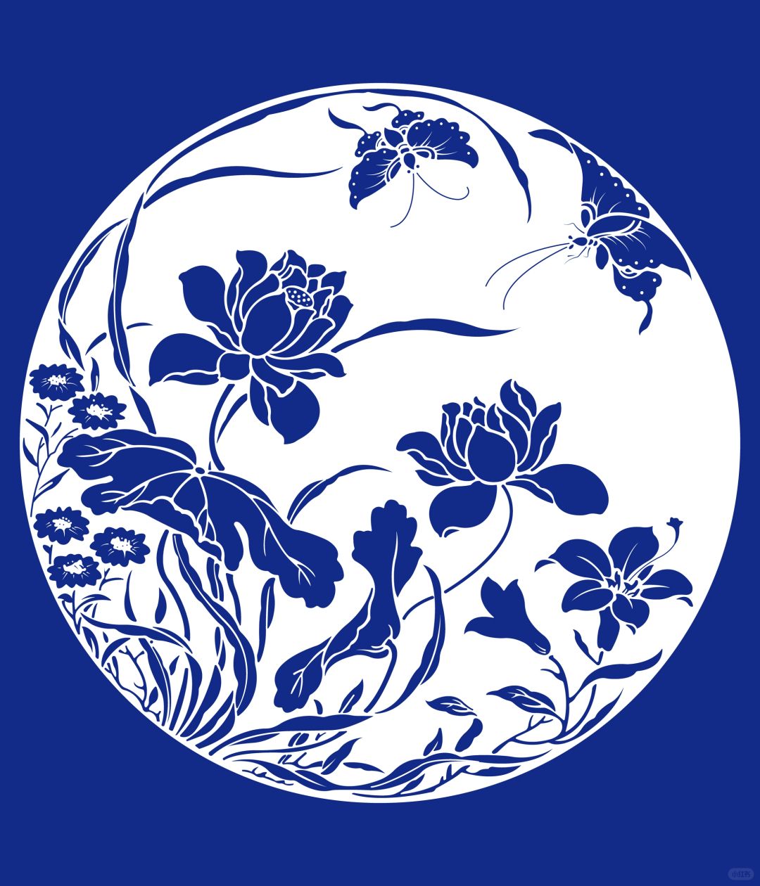 传统图案-蝶恋花纹样