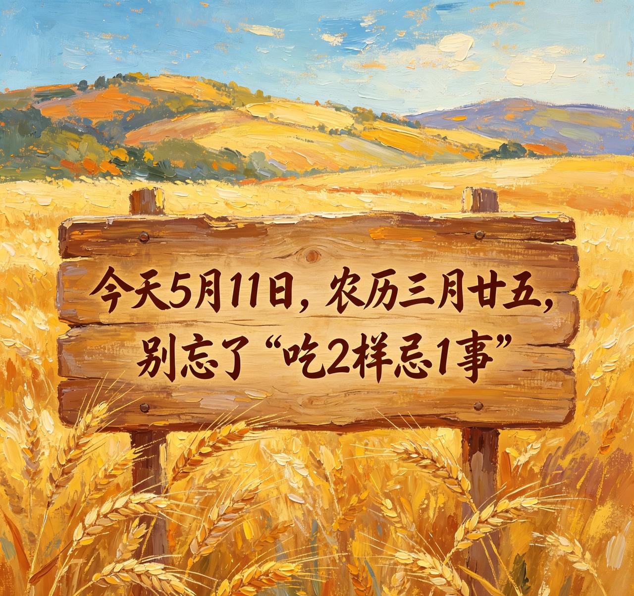 【今天5月11日，牢记“吃2样忌1事”！老规矩别当耳旁风，招财纳福保平安！】
