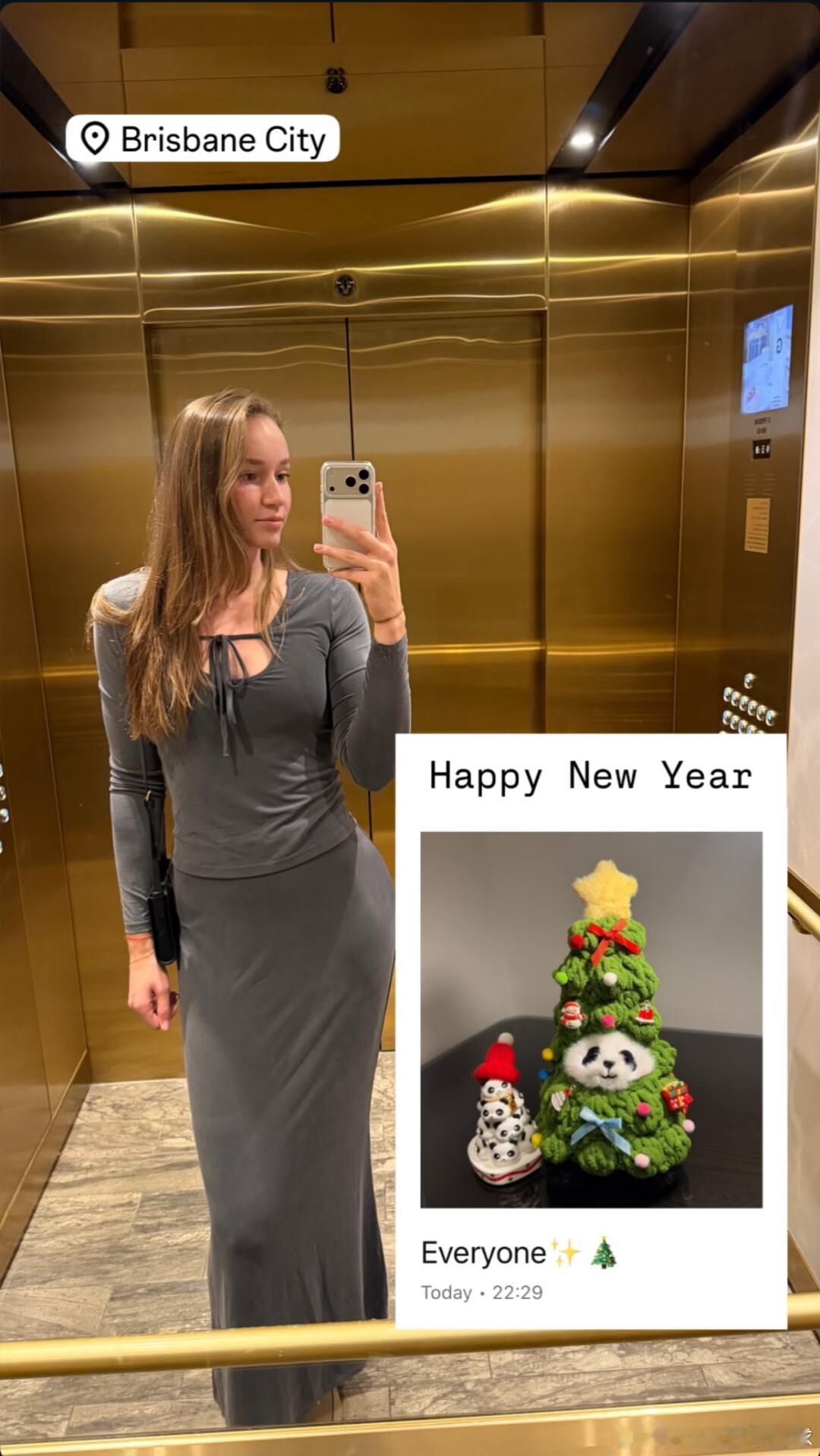 莱巴金娜在布里斯班祝大家新年快乐莱巴金娜更新了ins，也㊗️大家2026发发发网