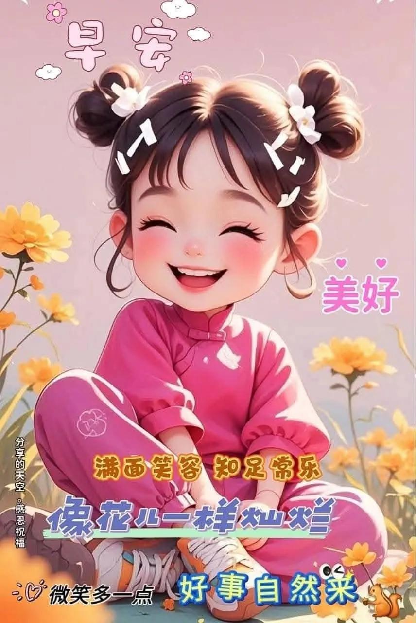 元气满满的一天，从微笑开始！🌸😊