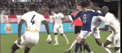 田中碧射门致弗朗西斯小腿90度弯折，下场后即刻向加纳队主教练致歉。

11月14