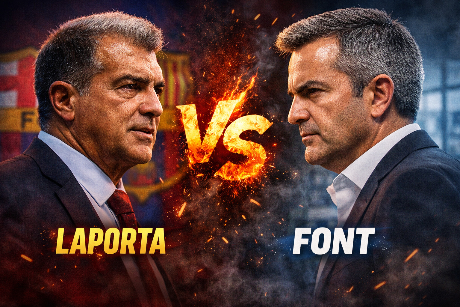 拉波尔塔和丰特对喷已经好几天了，拉波尔塔今天表示：“我们不能把巴萨交给一个只会做