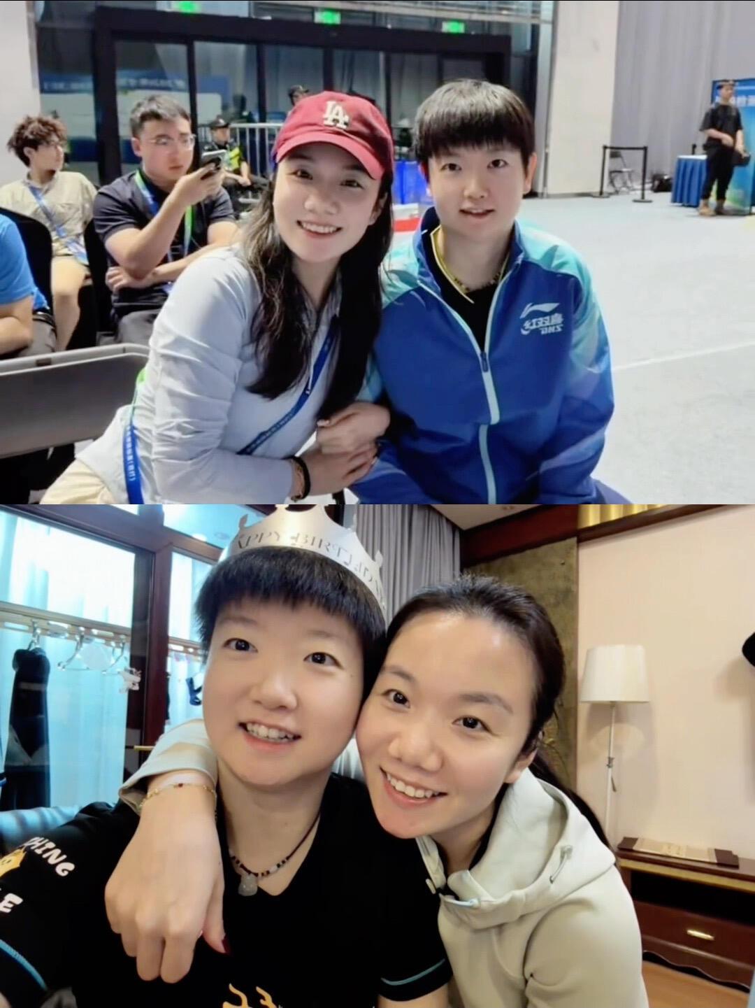 莎莎还是笑嘻嘻，没有改掉挽手勾肩的习惯，因为熟悉啊，看自己的姐妹一起很开心自然就