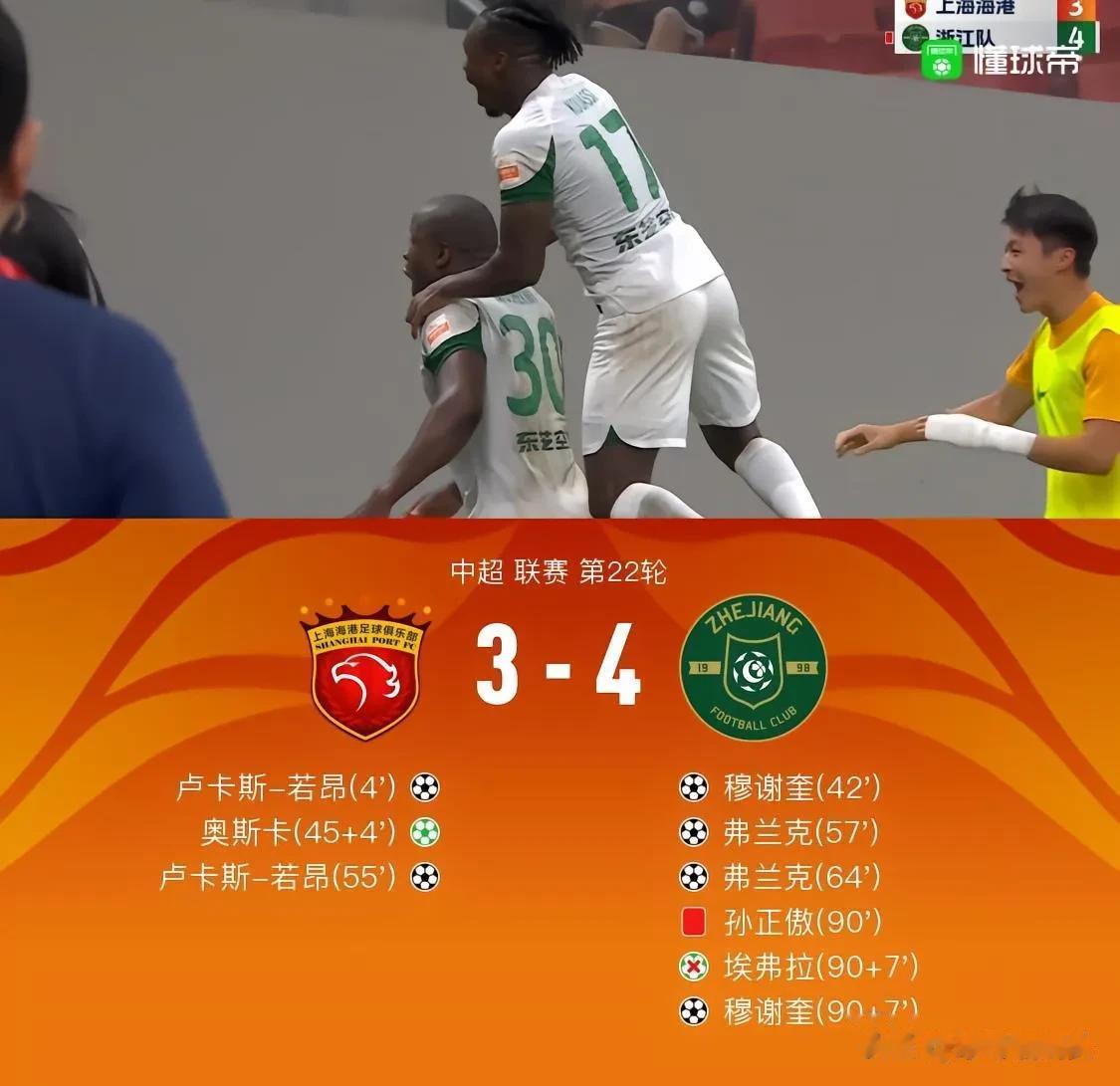 上海海港3：4浙江队，赛季第二场失利，三问主裁判——

1，补时5分钟，为何最后