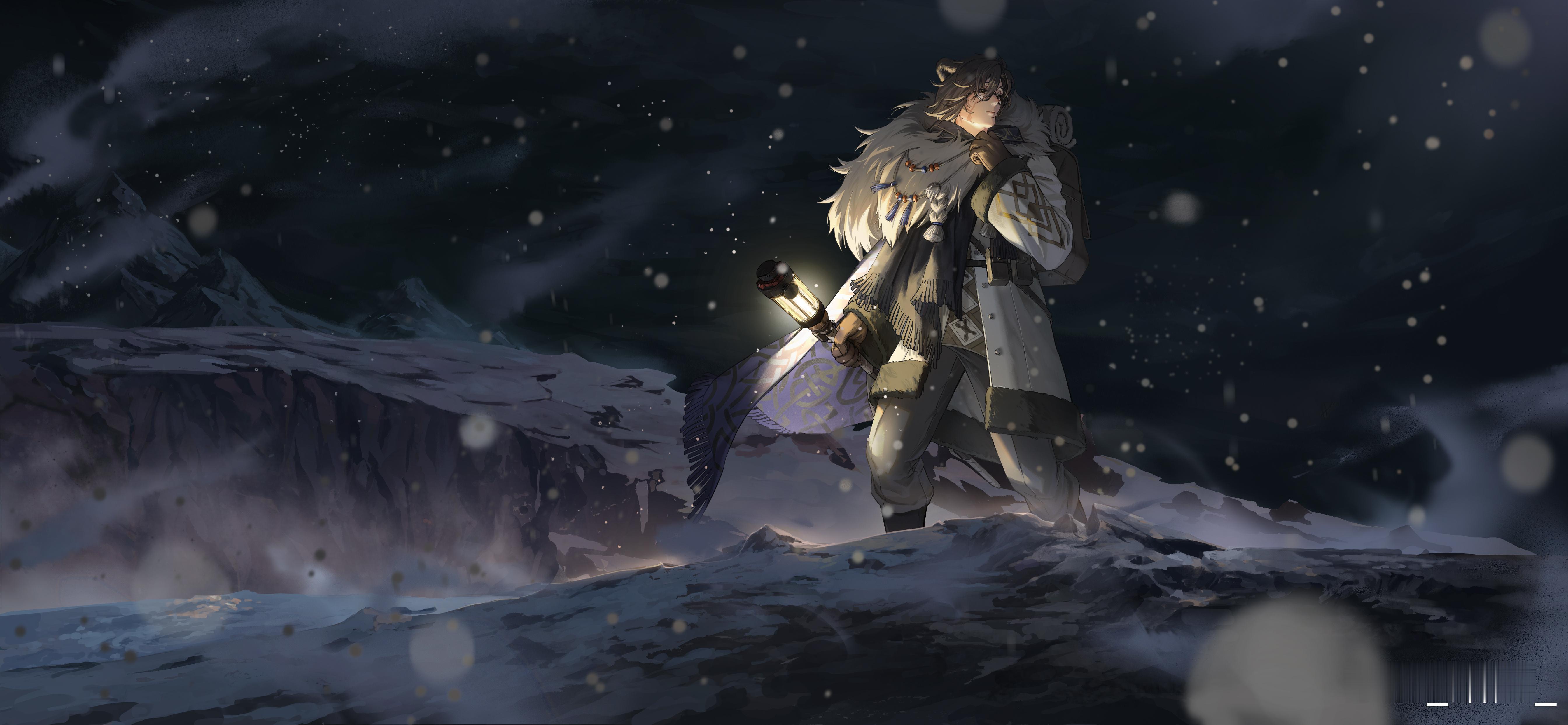 #白夜极光[超话]# 之前做的PV废稿从电脑里翻出来除除草，背景部分主要是别的老