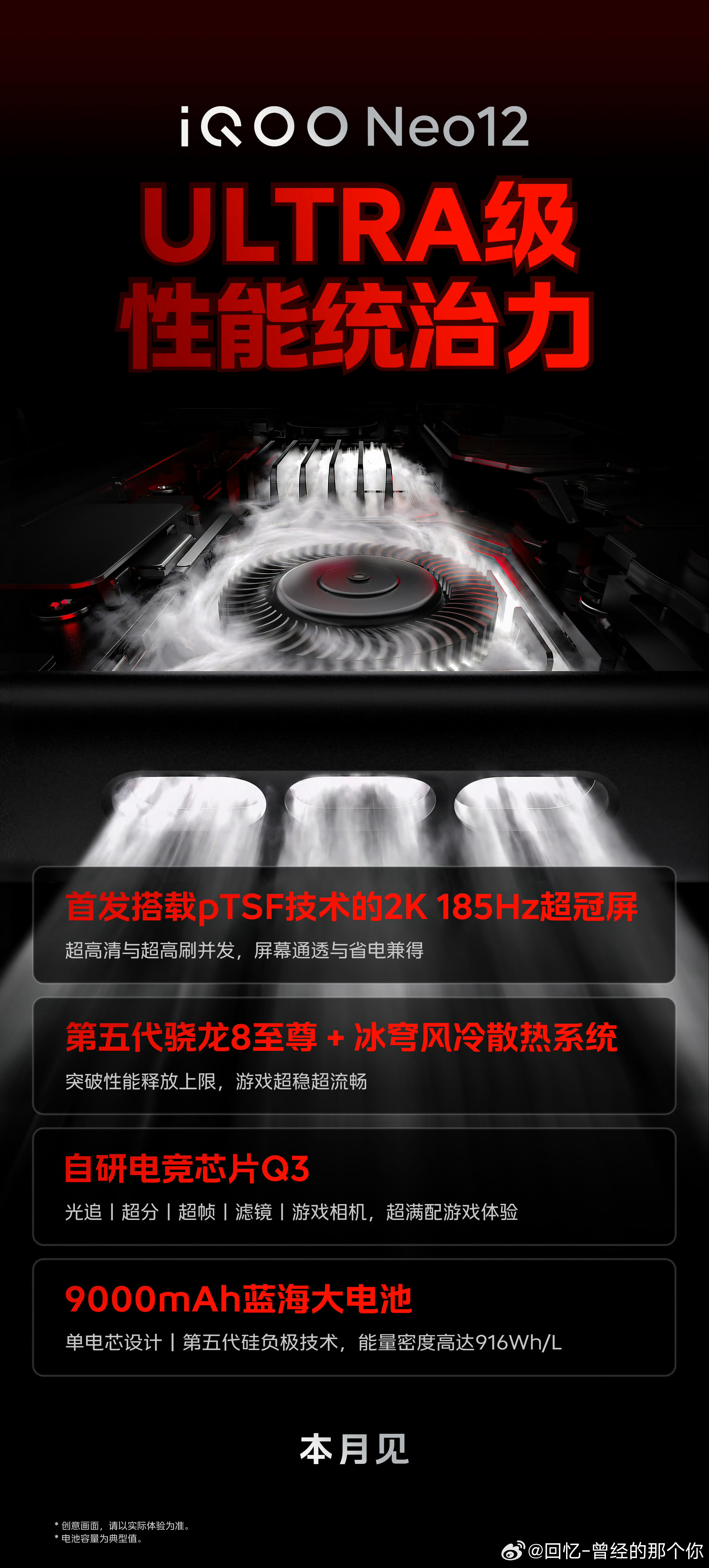 iQOO Neo12作为旗舰之下第一猛机，配置就是把15U影像给砍了，还把电池加