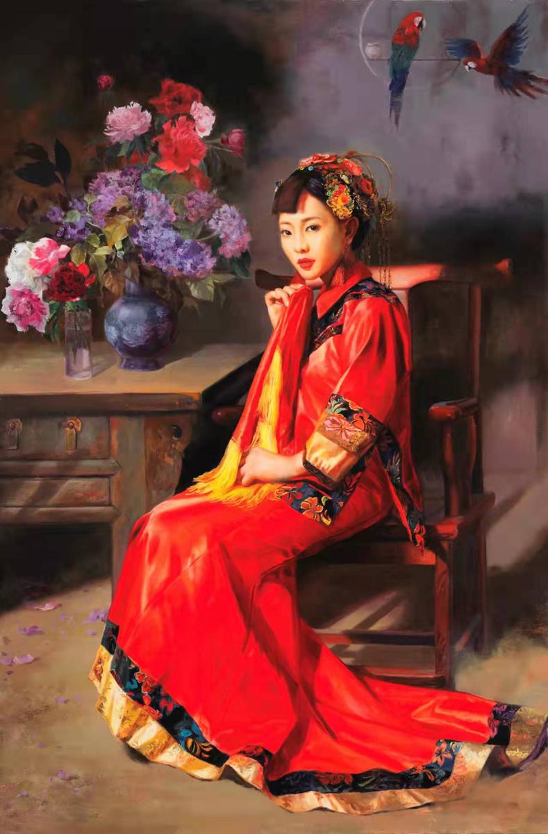 #记录我的2024#画家卞京明的作品，如梦如幻，色彩斑斓。人物生动，风景秀美，尽