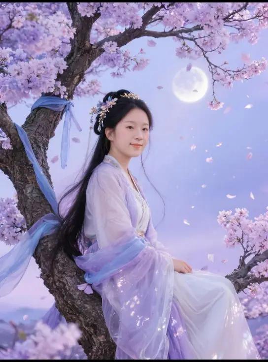 AI梦幻古风写真ai创作 带你穿越古代 原创古风计划 这也太好看了 穿汉服这么拍