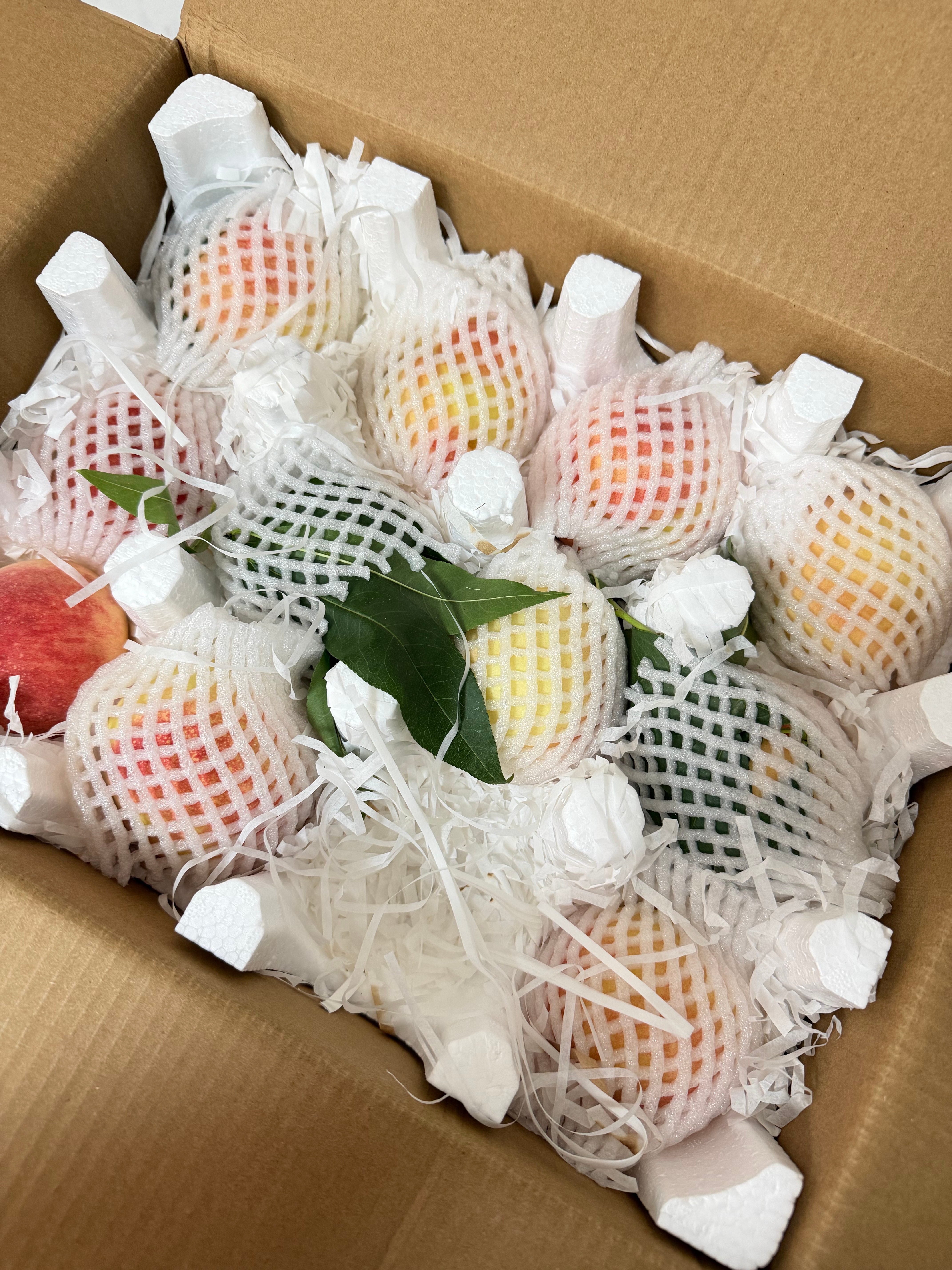 朋友🧑🤝🧑给寄了一张箱水蜜桃🍑超水润超香甜目前还没吃到过可以超越它的桃子