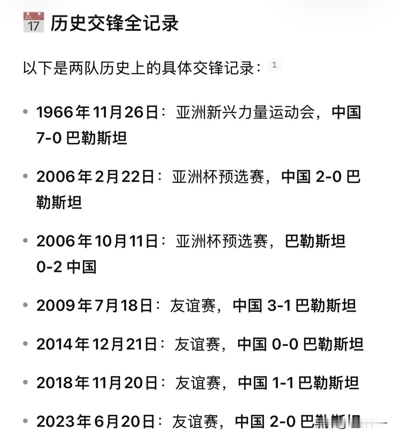 国足vs巴勒斯坦历史战绩，2026年之前，保持不败，5胜2平。

1966年：中