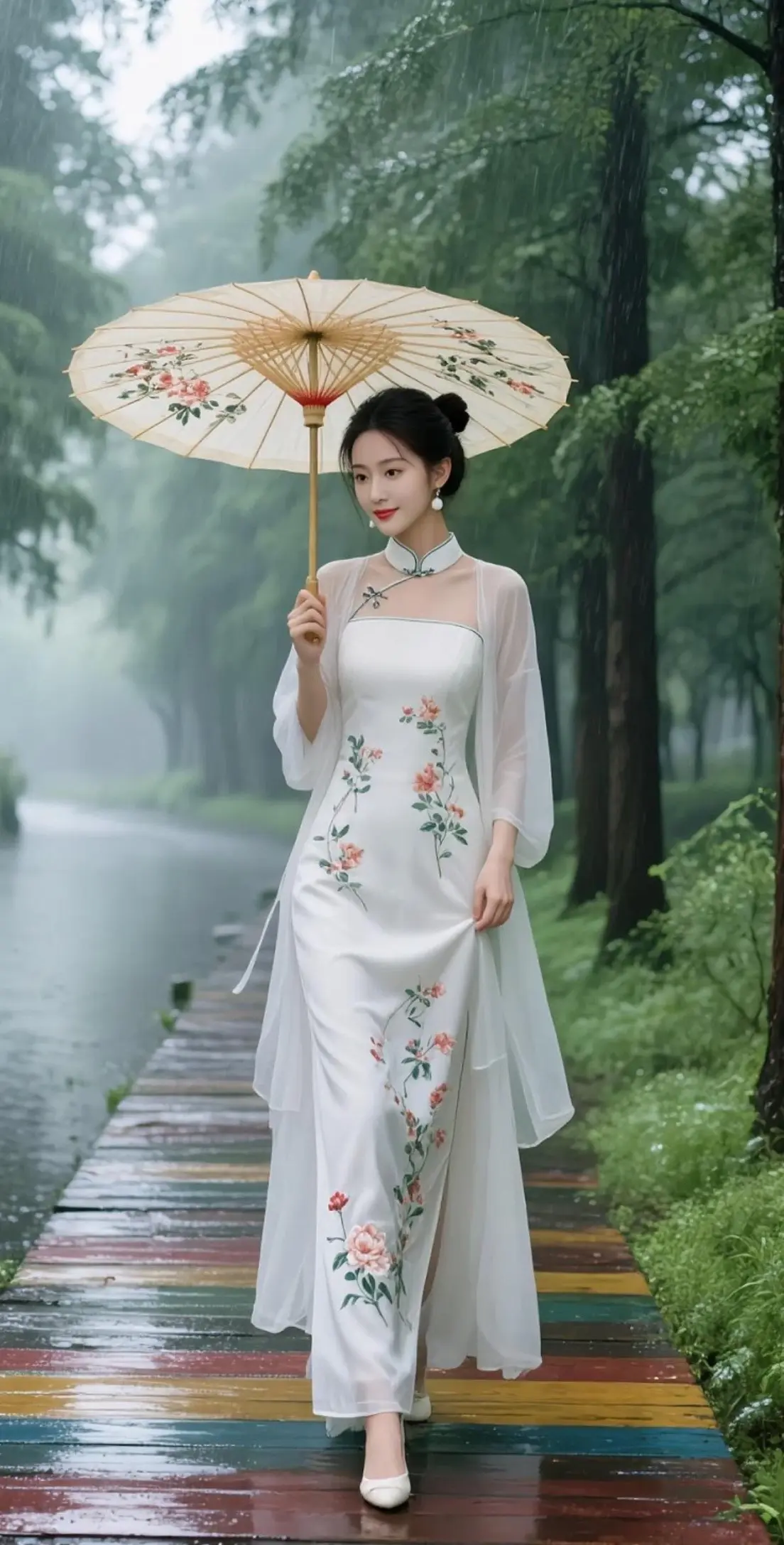 AI雾林伞影照 ai创作