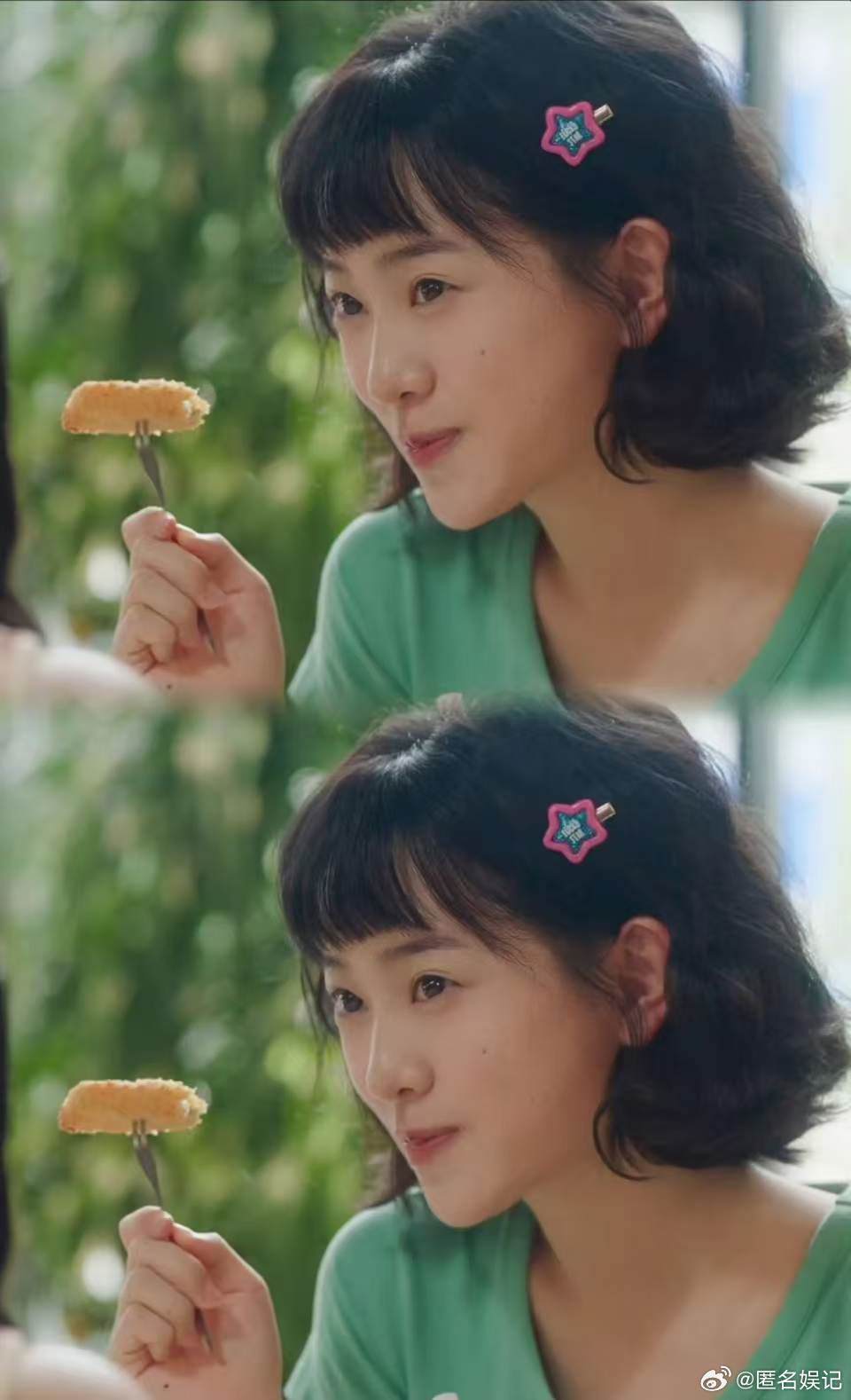 是她徐媛屹娜炽夏抵挡不住甜妹的魅力，短短两个字台词，就营造出满满的心动故事感。 