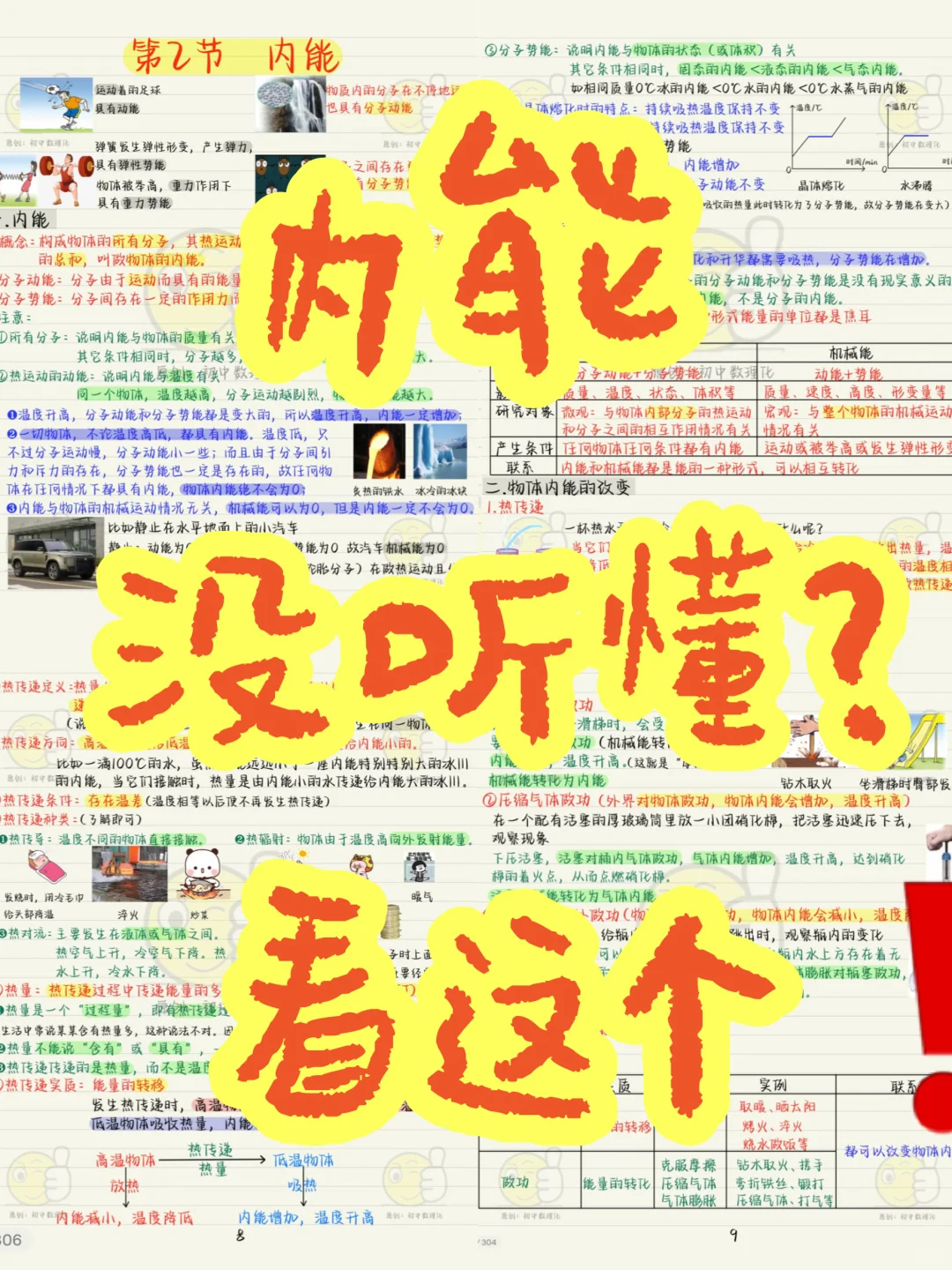 初三宝子们，是不是内能学懵了？就看这个❗