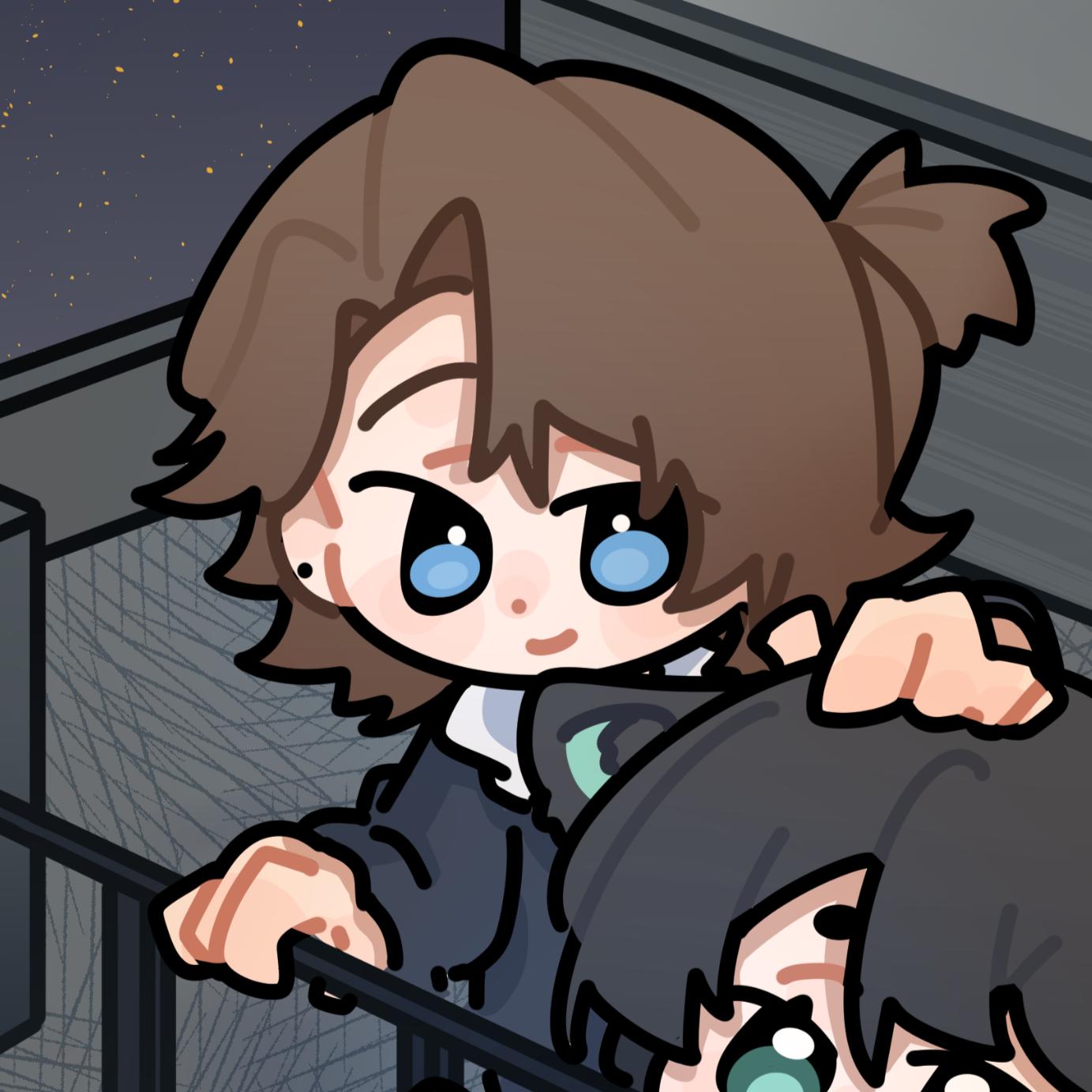 画画oc.葵到死都不懂什么是爱，直到死后认识了阳。 心情不好的时候阳就...