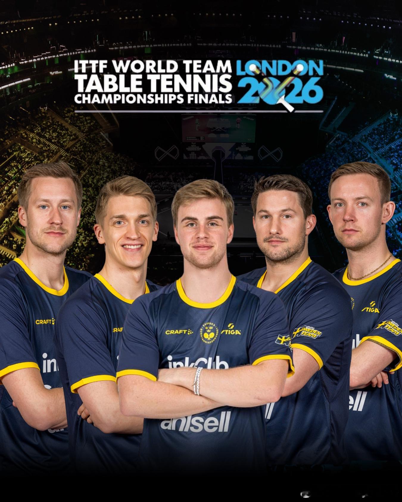 🇸🇪瑞典男队2026伦敦世乒赛团体赛阵容公布：特鲁斯·莫雷加德、安东·卡尔伯