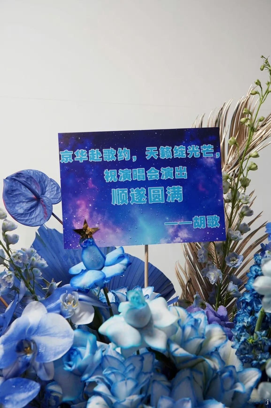 胡歌给周深送花篮我的天啊，这也太好了吧，周深北京演唱会前夕，竟然收到了胡歌对他祝