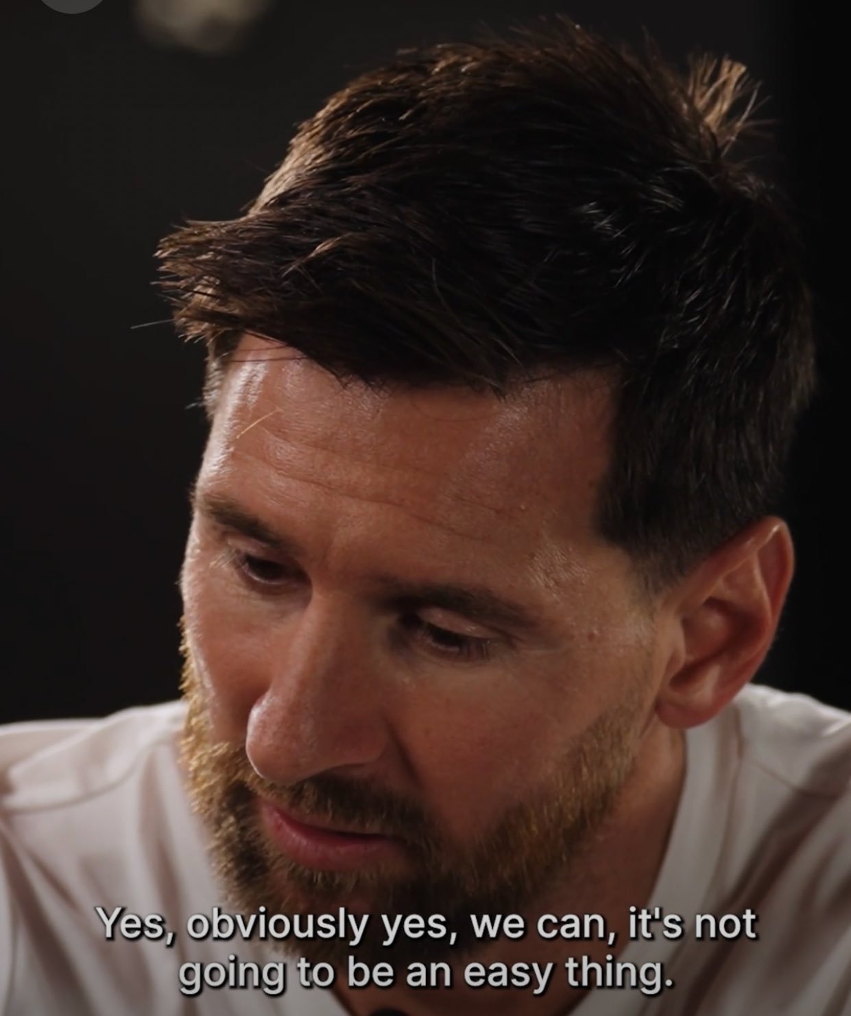 🎙罗马诺：你能拿下季后赛吗？💬梅西：“是的，我们当然可以，但这并不容易！我们