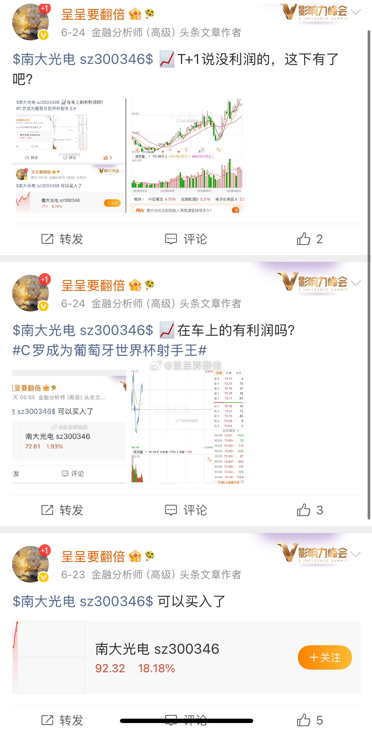 好样的，我们的$南大光电 sz300346$ 拉升涨停板，20厘米，恭喜关注我的