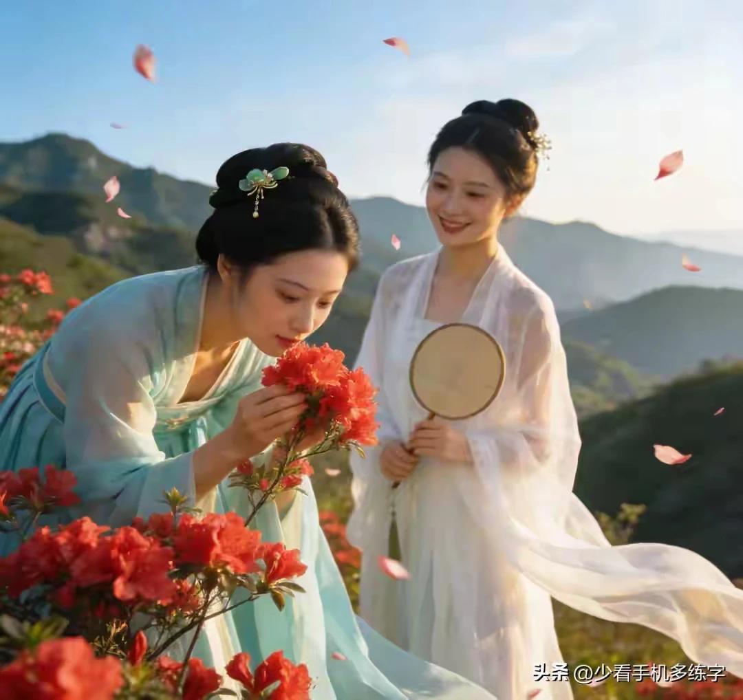 花中仙·牡丹赋
牡丹本是花中仙，
锦袖轻摇百卉欢。
霞袂漫沾胭脂色，
花开时节众