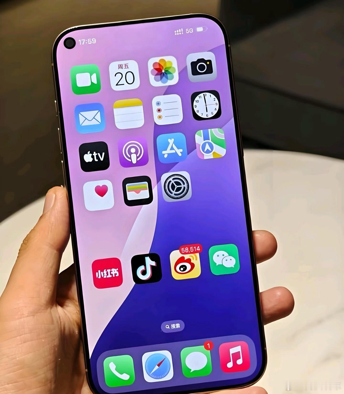 左联（安卓）：左上角挖空有点low了，换成灵动岛吧！右联（苹果）：灵动岛有点lo