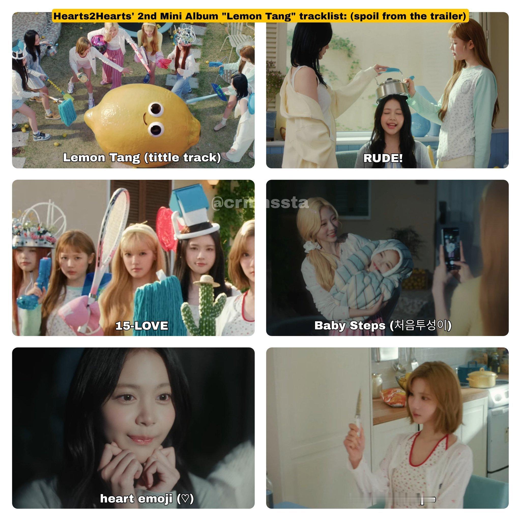 Hearts2Hearts 的第二张迷你专辑《Lemon Tang》曲目列表（来