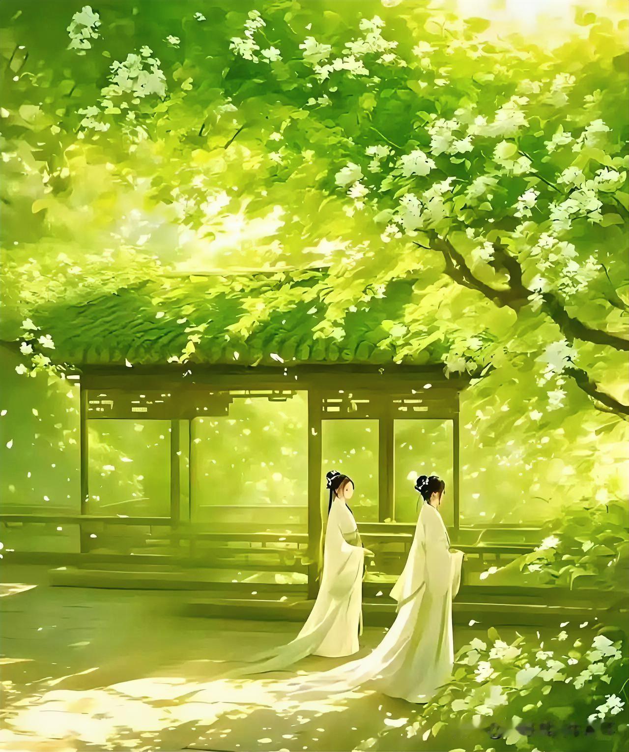 下联：满庭芳草惹春愁
上联：有请雅士[玫瑰][玫瑰][玫瑰]