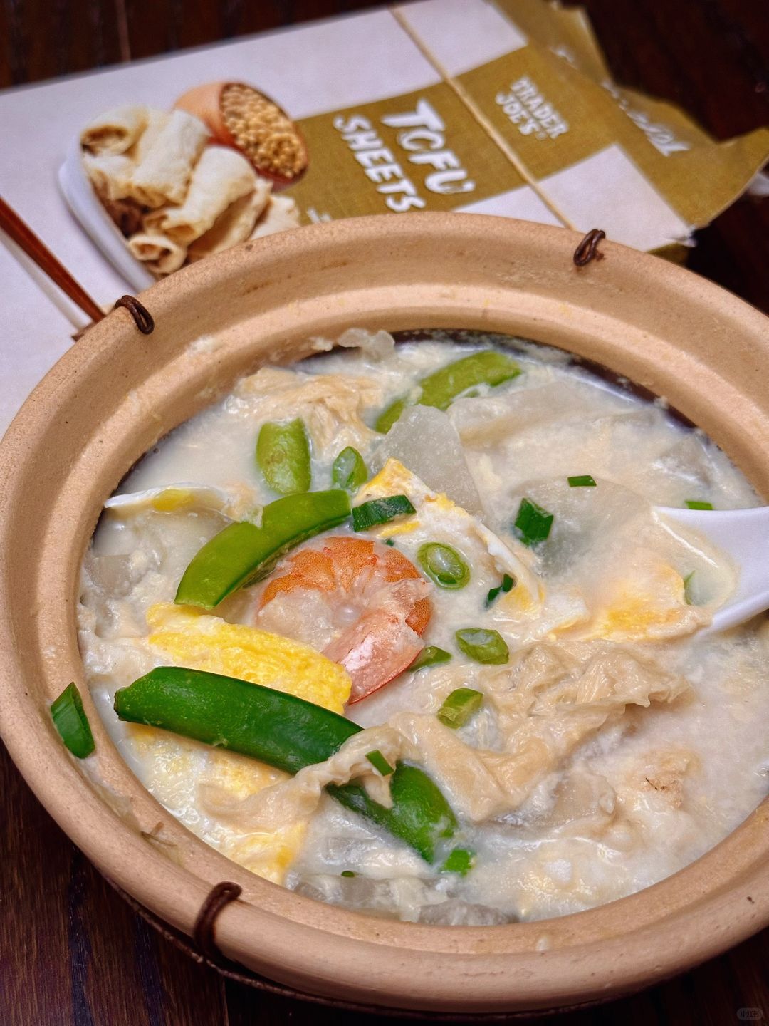 缺德舅豆腐皮可冲❗️做农家腐皮煲鲜掉眉毛🍲