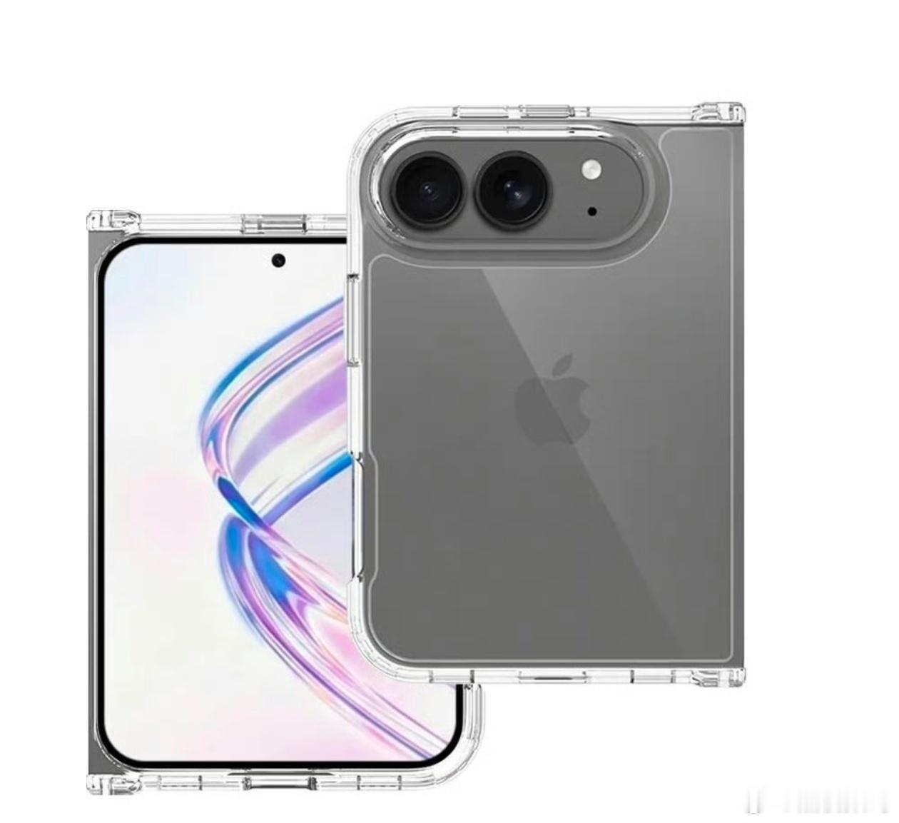 苹果折叠屏iPhone Fold外观已被爆出，海外商家流出带壳照，第三方配件厂商