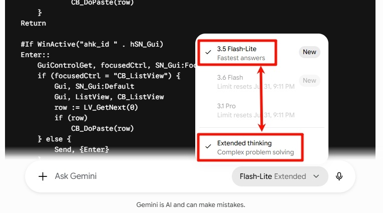 用穷鬼Flash-lite模型，再加个“拓展思考”模式，有点iPhone min