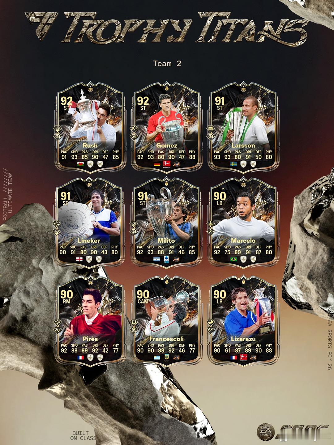 FC 26 Ultimate Team奖杯泰坦第二周阵容正式上线。FC26