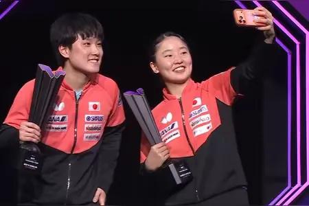 在WTT横滨冠军赛场上，
就问；参赛的中国男女乒选手们，有哪位选手相比张本智和兄