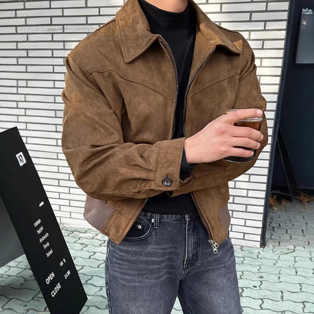 男士春秋夹克怎么选？这几点要注意 这款男士春秋夹克适合日常外穿。它是港风修身短款