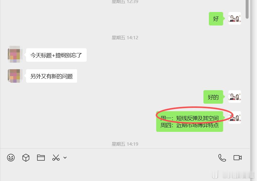 上周五收盘之前拟定的直播主题，就已经说本周反弹的事了。现在可以放出来了