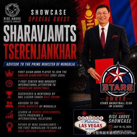 Mike的老爸Sharavjamts Tserenjankhar也顺便去拉斯维加