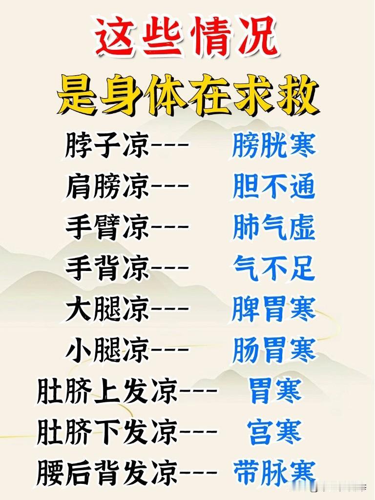 百病从寒气，出现这几种情况，可能是身体在向你发出“求救信号”！
#中医##养生#