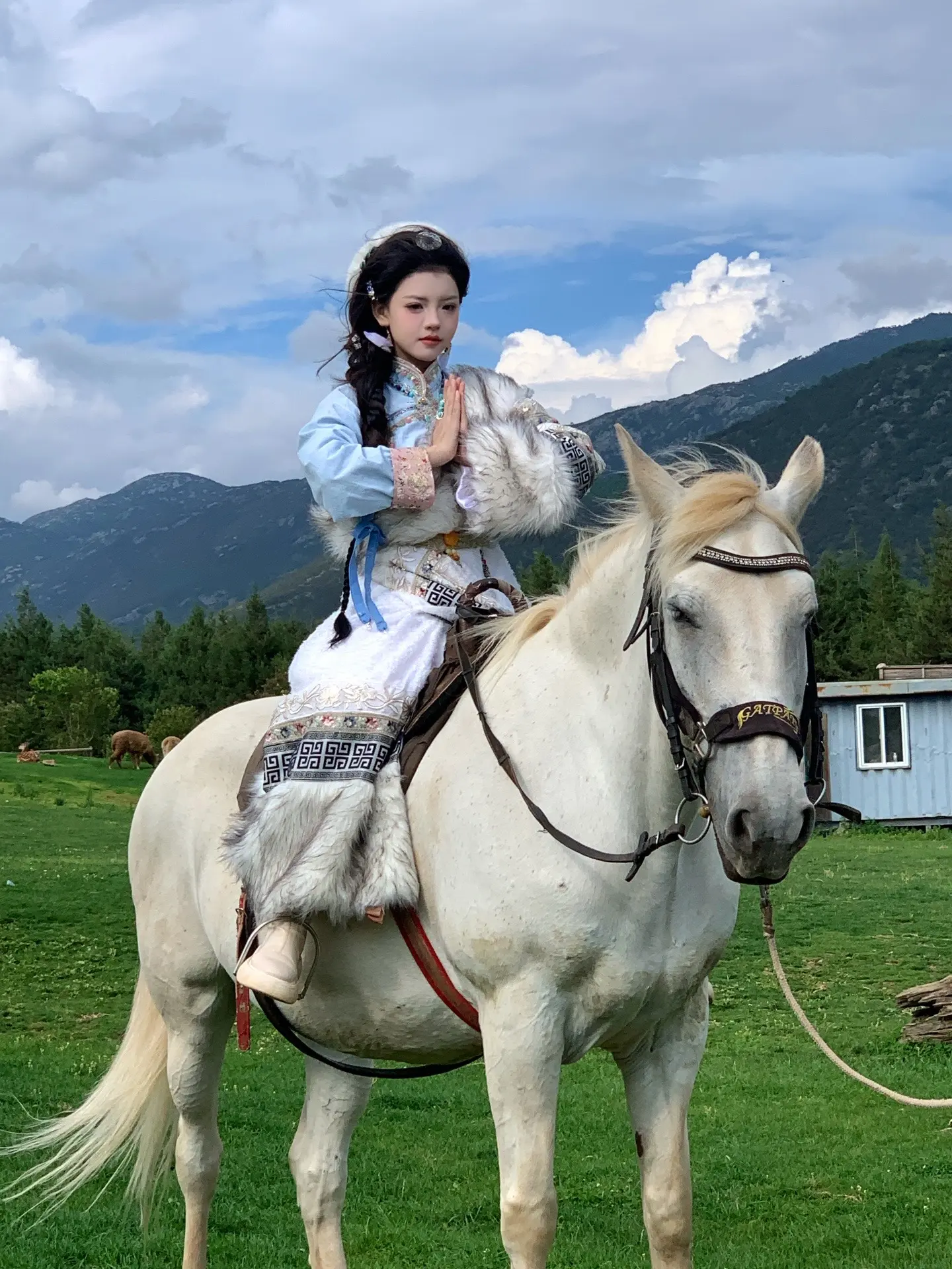 今天是🏔️雪山下自由又漂亮的藏族卓玛 丽江写真 当不了甜甜的藏族公主...