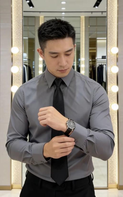 50岁以后真的喜欢上穿正装了，衬衫西裤皮鞋，上班通勤都适合，50岁男人的黄金年龄