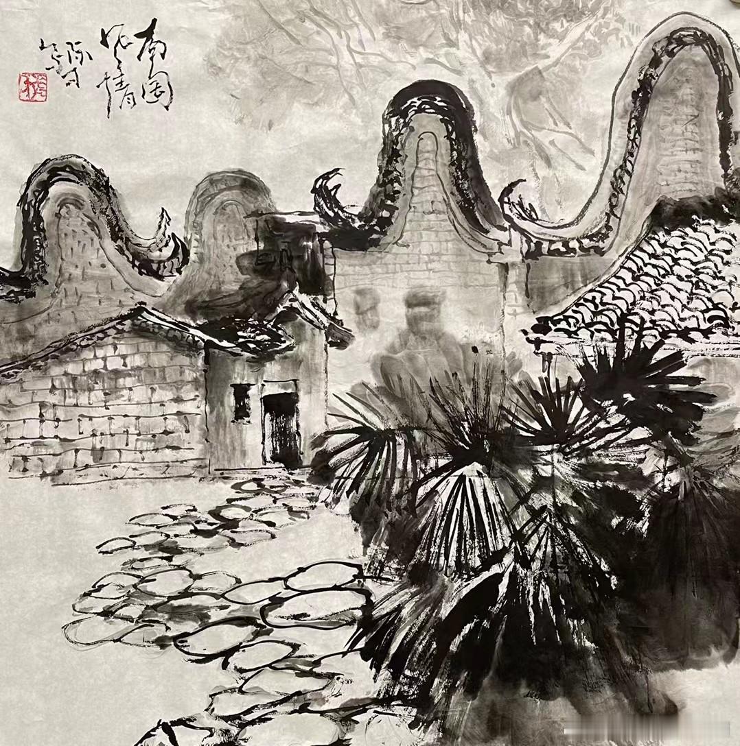 【好友新作】1岭南画家张际才，2画家卢葆桐，3书画家崔学坤（中国葡萄王），4画家
