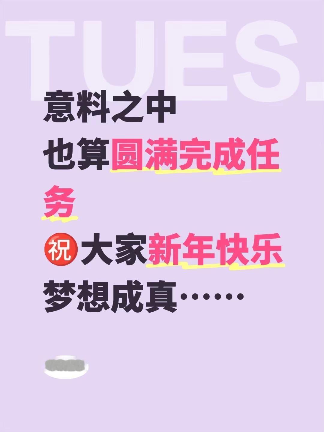 ㊗️大家新年快乐梦想成真……