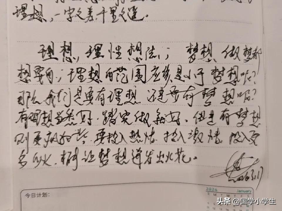 理想与梦想。
理想，理性的想象；梦想，梦幻的想象。
理想，是基于现在的理性思考；