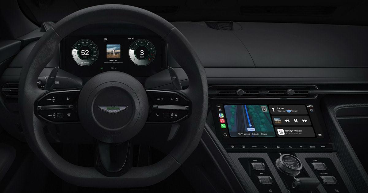 阿斯顿马丁率先采用CarPlayUltra 苹果在近日表示，新版CarPlay（