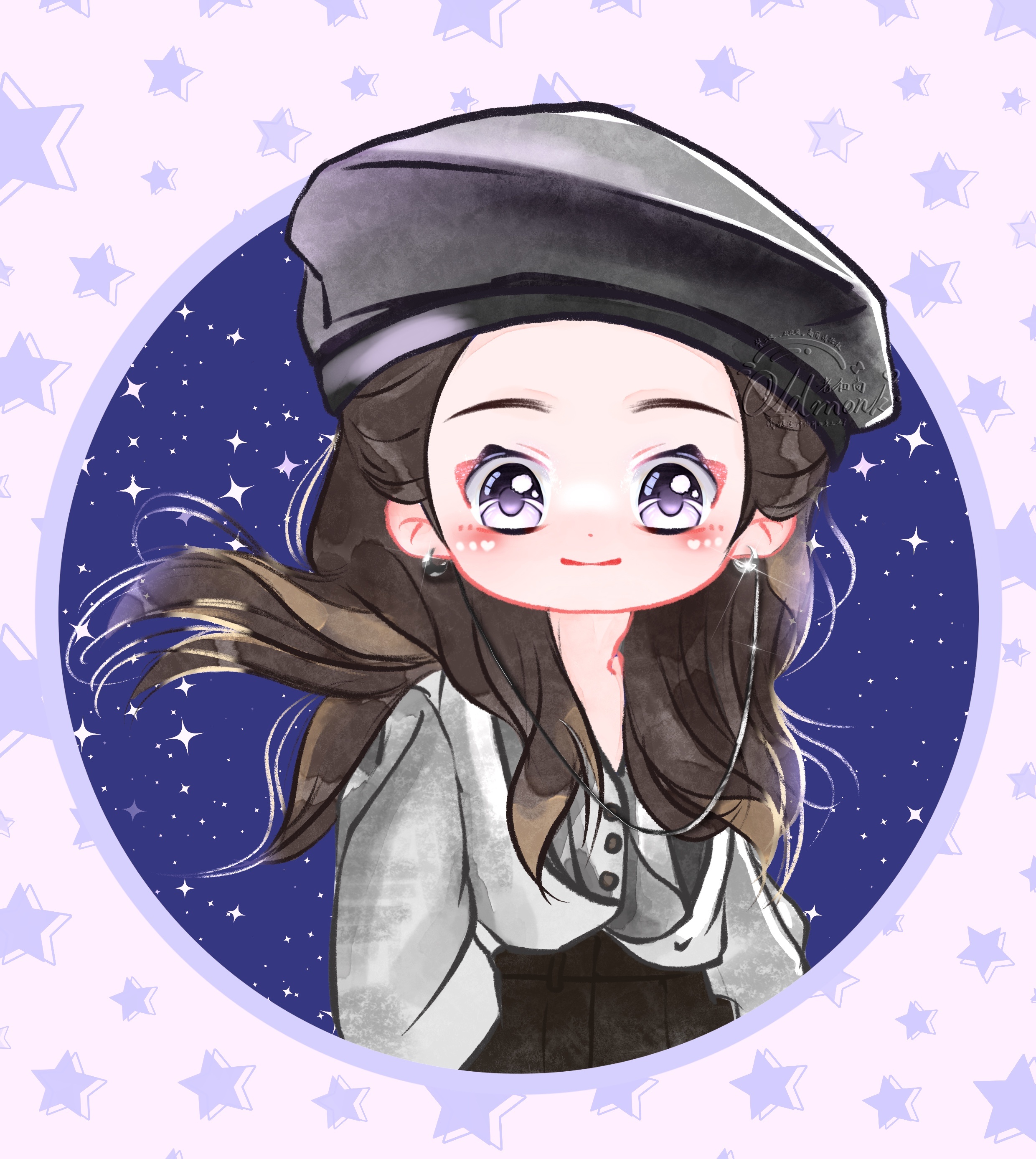吱吱公主q版头像（贝雷帽版）杨紫 X Emporio Armani杨紫董竹君杨紫