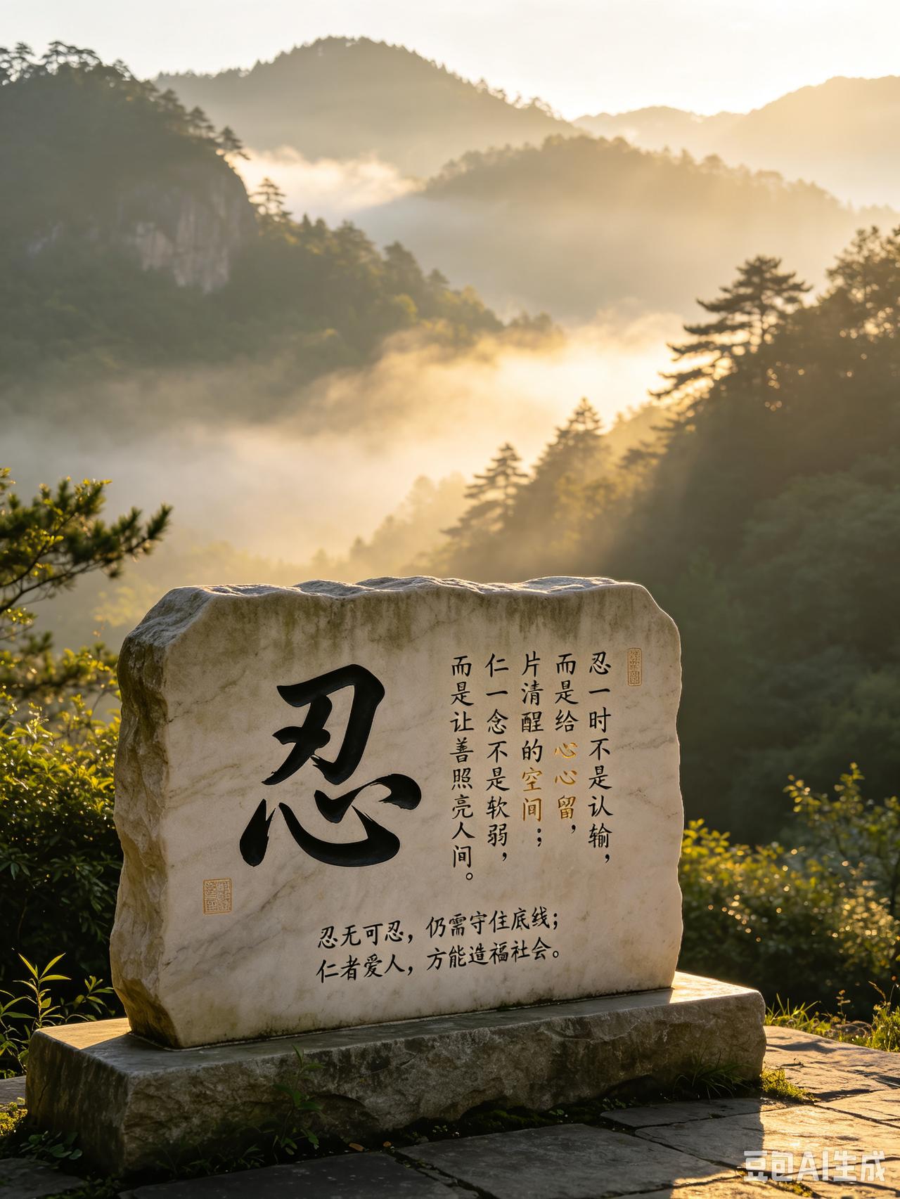 [彩虹]正能量传播者/梦想成真芬芳
人生感悟 “忍”字心头一把刀，从来不是怯懦的