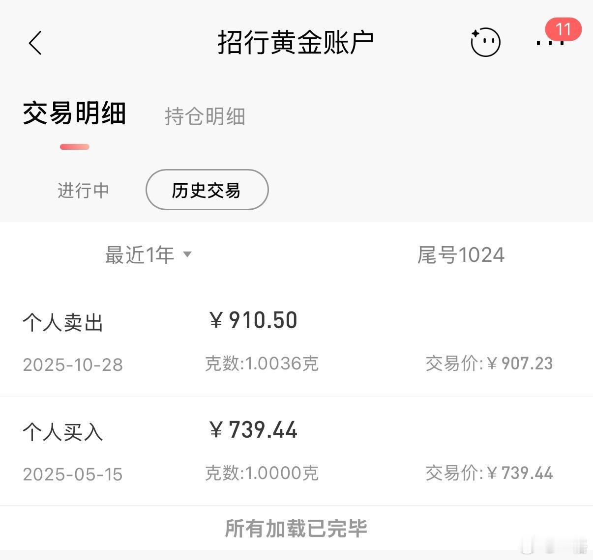 投资黄金的第一桶金已入账，晚上可以吃点好的[柯基] ​​​