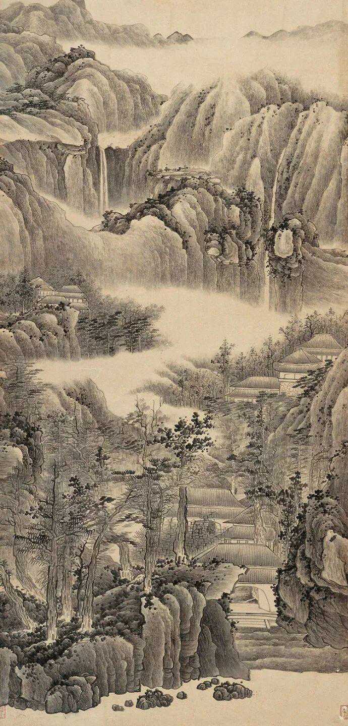 龚贤山水册，温润如玉。龚贤（1618—1689），明末清初著名画家，金陵八大家之